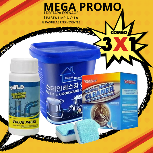 Promo 3 en 1 limpiadores de hogar pack